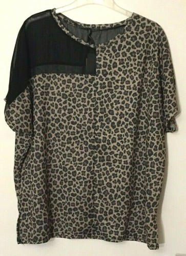 Neu damenshirt leopard glitzer - neu,