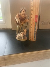 Bergland Krippenfigur Hirte bemalt