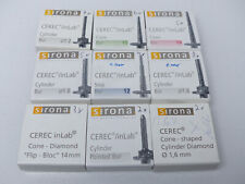 37x Sirona Cerec inLab Cylinder Bur Dioamond Cone Dental Schleifer NEU