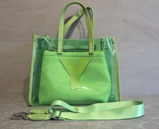SURI FREY Tasche transparent grün mit extra   Innentasche grün