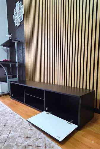 Schwarzes lowboard modern - tv-lowboard,