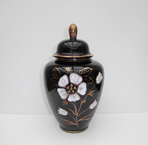 Vase deckelvase aus kobalt - deckelvase,