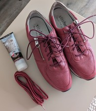 VITAFORM Damen-Sneaker Hirschleder, Gr. 38 Weite H Farbe Bordeaux Wie Neu 