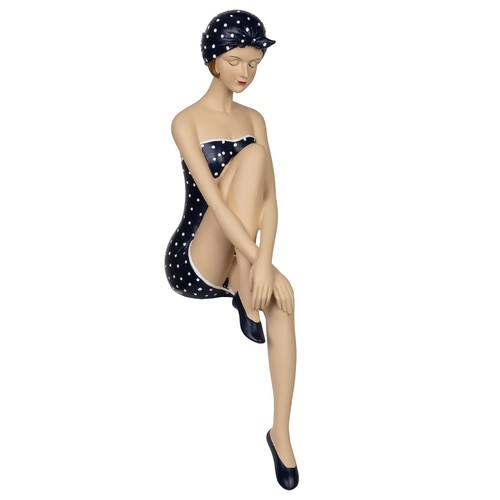 Resin badefigur dame retro - resin,