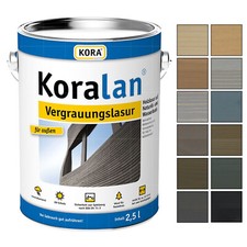 KORA Koralan Vergrauungslasur 2.5 L Holzlasur Holzschutzlasur Wetterschutzlasur