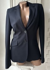 Jake*s Damen Business Blazer Stretch Damenblaze mit Handstichkanten Blau Gr. D38