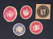 5x Siegelmarke Neustrelitz Gericht Magistrat Mecklenburg Strelitz