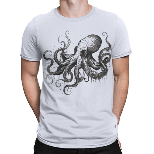 Edgy octopus grafik shirt - grafik, t-shirt