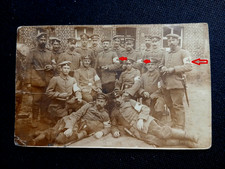 Feldpost 1.WK Soldaten mit Rotkreuz-Armbinden/Sanitätskompanie