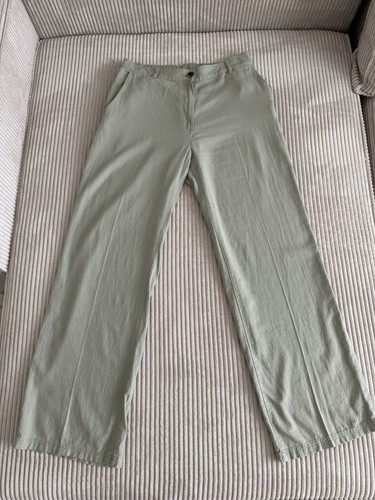 Grüne weite stoffhose - weite,