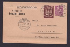 Deutsches Reich Privatganzsache Luftpost Flugpost Leipzig Berlin ab Leipzig