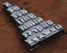 a-z Bleischrift 27mm Bleialphabet Buchstaben Letter Stempel Bleistempel Lettern