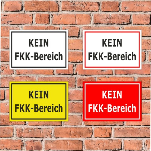 Schild kein fkk - schild,