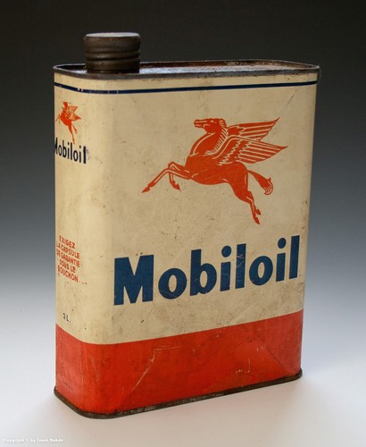 Alte öl blechdose - -, mobiloil