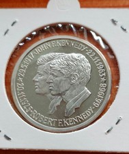 USA John F. Kennedy + Robert Kennedy Medaille Silber, wie neu ,PP 