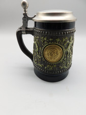 Bierkrug mit zinndeckel - mit,
