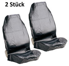 Sitzschoner , Werkstattschoner 2 Stück aus weichem Kunstleder schwarz, 074010