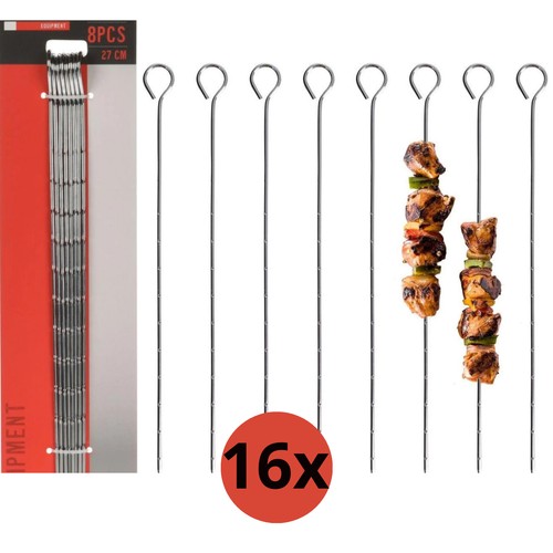 16x grillspieße edelstahl - 16x,