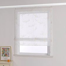 Voile Raffrollo Klettband Raffgardine Transparent Küche Gardine  Vorhang Modern