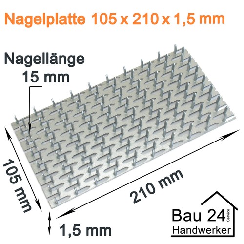 Nagelplatten gezahnt