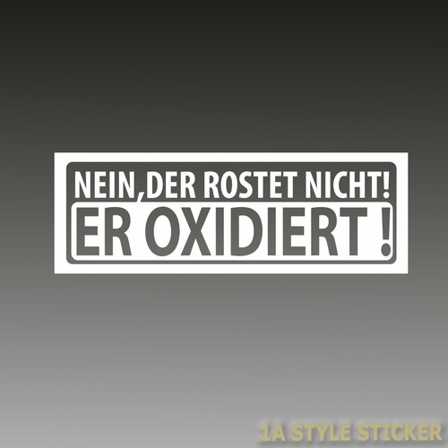 Aufkleber rostet nicht - aufkleber, er