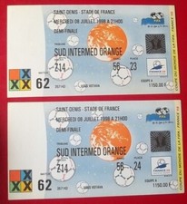 2 Karten WM 1998   Paris