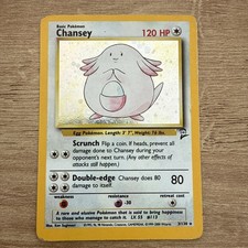 Pokemon Karte Chansey Base Set 2 Holo Rare 3/130 (MP)