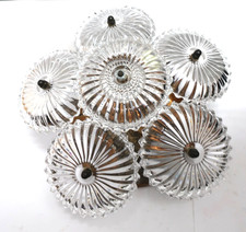 Wandlampe innen mit 6 Glasschirmen antik Vintage alt 2 flammig mit Metallgehäuse