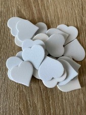 Moosgummi Herz,  Weiß, 140 Stück für Schultüte und basteln, Neu