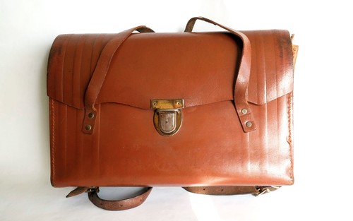 Schulranzen alt leder tasche - schulranzen,