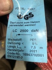 Spanngurt Zurrgurt 2-teilig mit Ratsche und Karabinerhaken, Zugkraft 5000kg L 8m