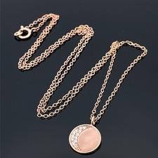 KETTE & ANHÄNGER AUS 925/-SILBER ROSÉVERGOLDET MIT ZIRKONIA SCHMUCKJAGD