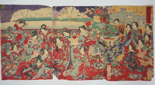 Japanischer farbholzschnitt - japanischer, 3
