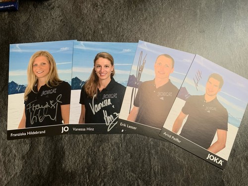 Autogrammkarten biathleten - -,