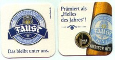 schöner Bierdeckel Brauhaus Faust Miltenberg  " Helles des Jahres "   A