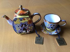 Sammler Miniatur Tee Kännchen und Tasse, Charlotte di Vita, Rosina Wachtmeister