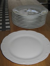 HUTSCHENREUTHER- VIKTORIA- WEISS- KUCHENTELLER- FRÜHSTÜCKS- TELLER- 19,5 cm