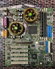 MSI 694D PRO Ver.1.0 dual mainboard + 2x Pentium III 1000 MHz + 2x 256 MB Ram