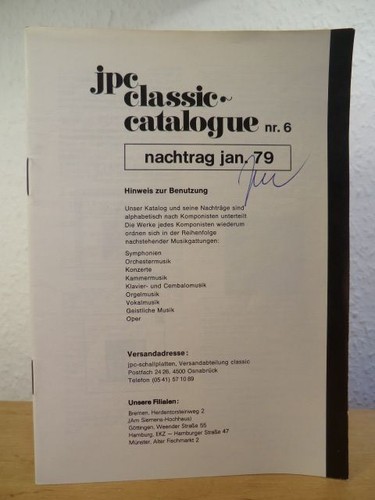 Jpc classic catalogue - jpc,