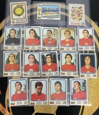 1974 Panini World Cup Munchen 74 FIFA Bulgaria Complete Team Badge Player Mascot