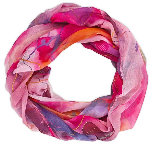 Damen loop schal - aquarell, glow