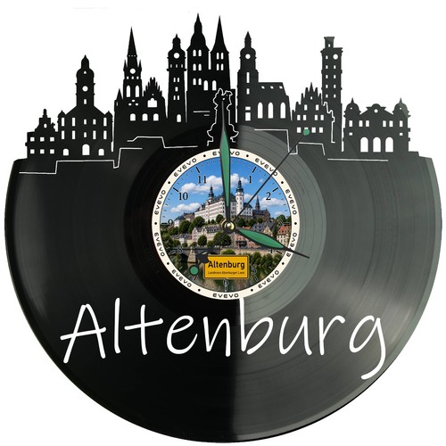Altenburg wanduhr skyline - wanduhr,
