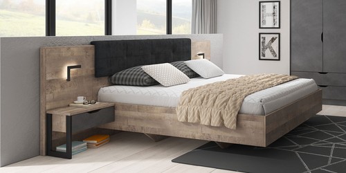 Industrial style bett - industrial,