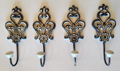 Gusseisen wandhaken 4er set - gusseisen,