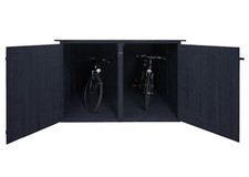 Fahrradgarage anthrazit holz - anthrazit,