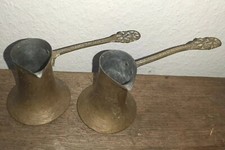 2 Alte Messing Orient Kaffeekocher Mokkakanne Espressokocher Cezve Dzhesva Turka