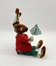Antiker Osterhase Figur Tinsel Filz Pappmaché Osterdekoration Ostern 50er 60er