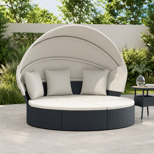 Gartensofa mit dach polyrattan - gartensofa,