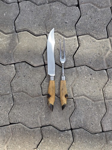 Jagdbesteck set mit - jagdbesteck, griffen