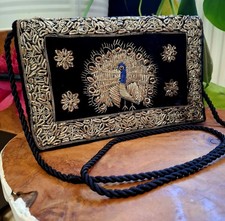 Vintage samt abendtasche mit - vintage,